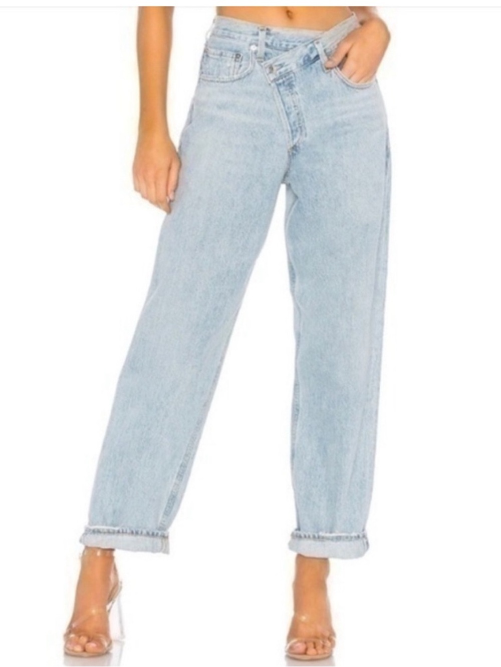AGOLDE Criss Cross light-wash jeans